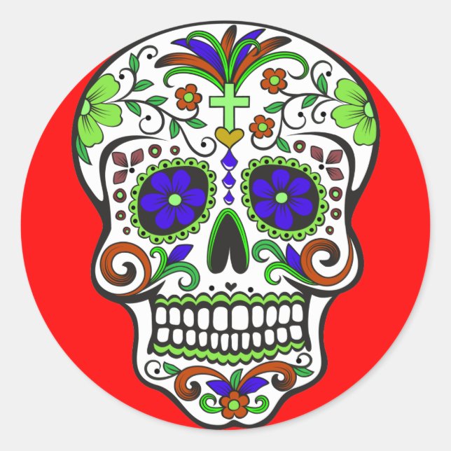 Sugar skull Sticker (Front)