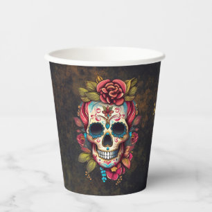 Sugar Skull Sweet 16 Birthday Paper Cups