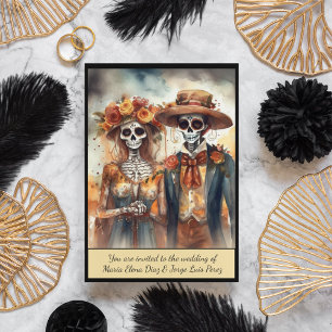 Sugar Skull Sweetheart, custom Invitation