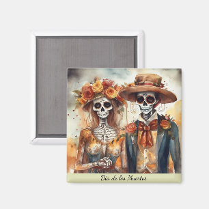 Sugar Skull Sweethearts, custom Magnet