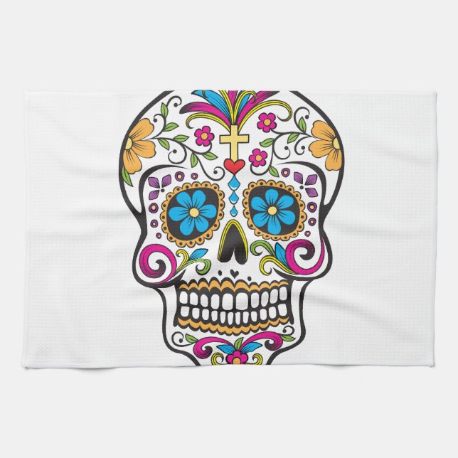 Sugar Skull Tea Towel (Horizontal)