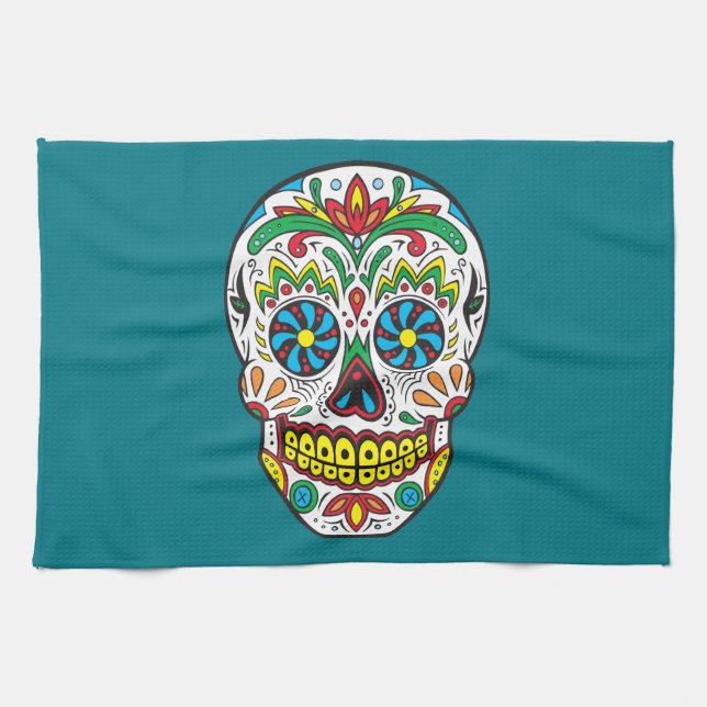 Sugar Skull Tea Towel (Horizontal)