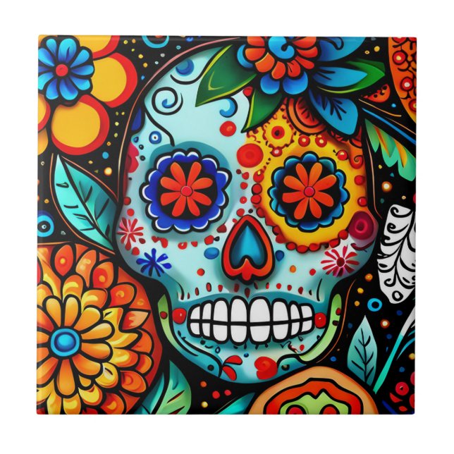 Sugar Skull Tile (Front)