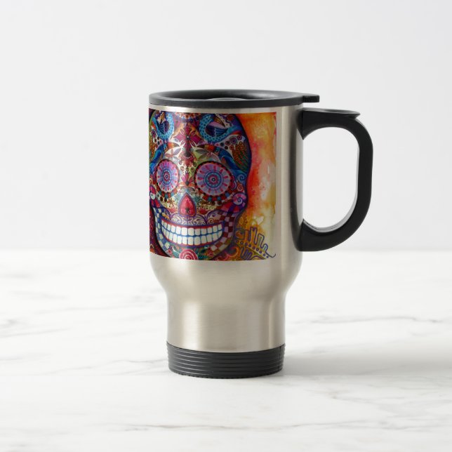Sugar Skull Travel Mug (Right)
