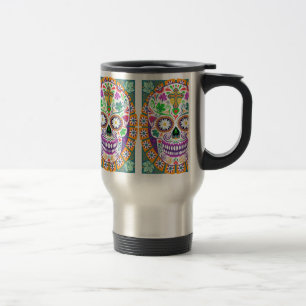 Sugar Skull Travel Mug, Day of the Dead Travel Mug