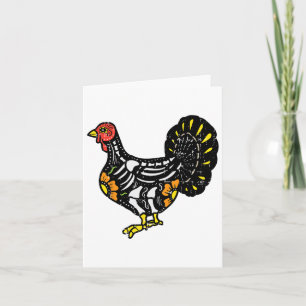 Sugar Skull Turkey Mexican Thanksgiving Day Of The Card