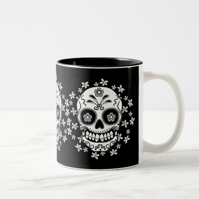 Sugar Skull Two-Tone Coffee Mug (Right)