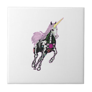 Sugar Skull Unicorn Day Of The Death T-Shirt Tile