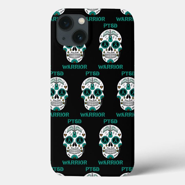Sugar Skull/Warrior...PTSD Case-Mate iPhone Case (Back)