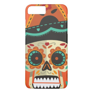 Sugar Skull with Hat Dia de Muertos Phone Case