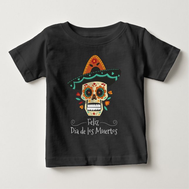 Sugar Skull with Hat Dia de Muertos | Shirt (Front)
