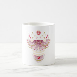Sugar Skull with Retro Glasses - Día de los Muerto Coffee Mug