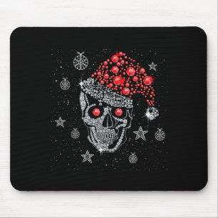 Sugar Skull With Santa Hat Tee Christmas Pajama Xm Mouse Mat