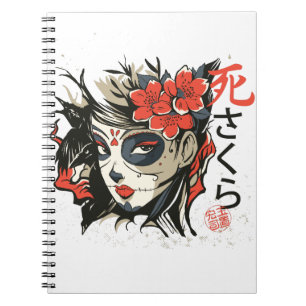 Sugar Skull Woman Gift For Day Of The Dead Lover Notebook