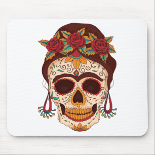 Sugar Skull Woman  Mouse Mat