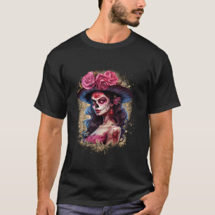 Sugar Skull Women Dia De Muertos La Catrina Day Of T-Shirt