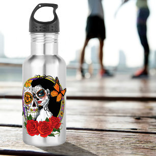 Sugar Skulls Art Nouveau 532 Ml Water Bottle