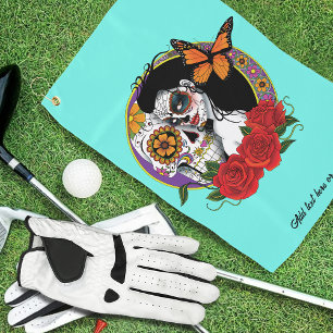 Sugar Skulls Art Nouveau Golf Towel