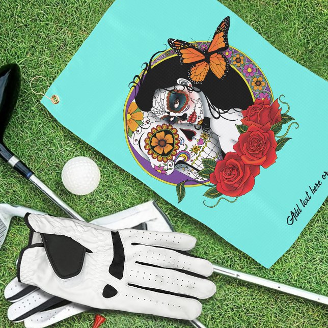 Sugar Skulls Art Nouveau Golf Towel (Creator Uploaded)