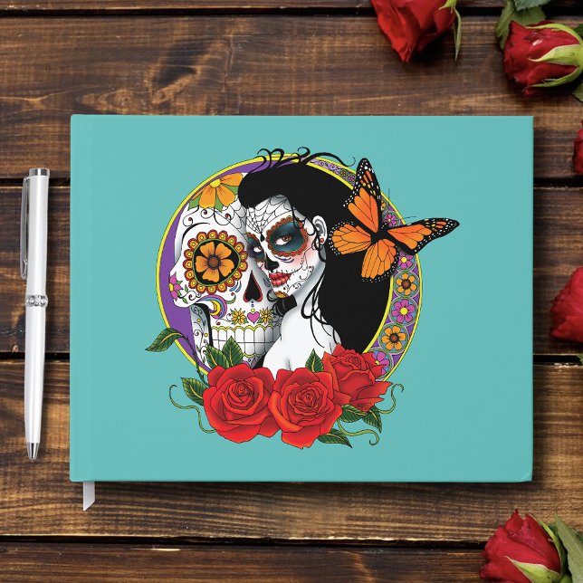 Sugar Skulls Art Nouveau Guest Book (Creator Uploaded)