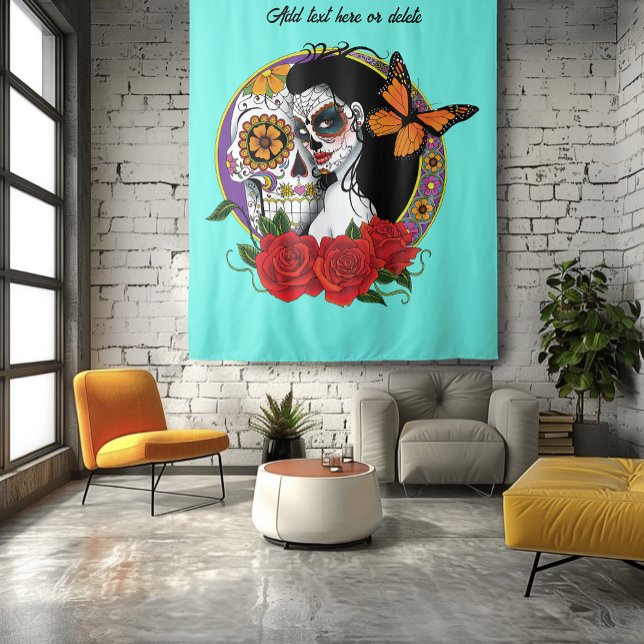 Sugar Skulls Art Nouveau Tapestry (Creator Uploaded)