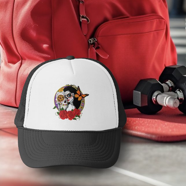 Sugar Skulls Art Nouveau Trucker Hat (Creator Uploaded)