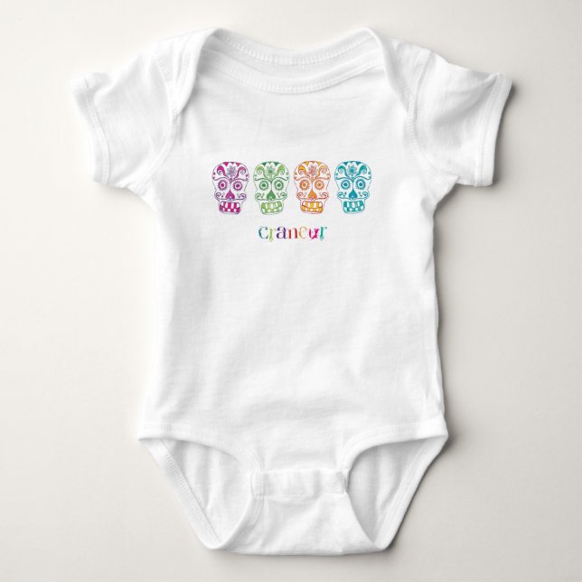 sugar skulls baby bodysuit (Front)