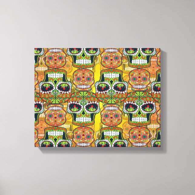 Sugar Skulls Canvas Print (Front)