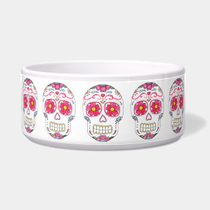 Sugar Skulls Ceramic Pet Bowl