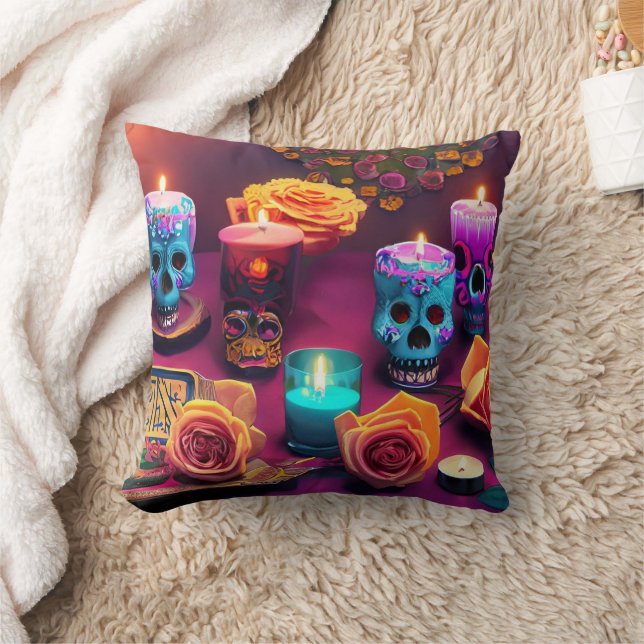 Sugar Skulls Cushion (Blanket)