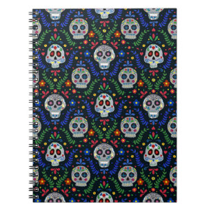 Sugar Skulls: Day of Dead Pattern. Notebook