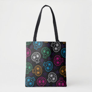 Sugar Skulls Day of the Dead Calaverita Tote Bag