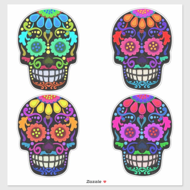 Sugar Skulls | Day of the Dead | Large Size (Sheet)
