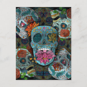 Sugar Skulls Design Postcard