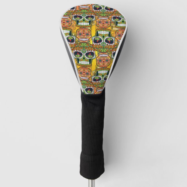 Sugar Skulls Golf Head Cover (Front)