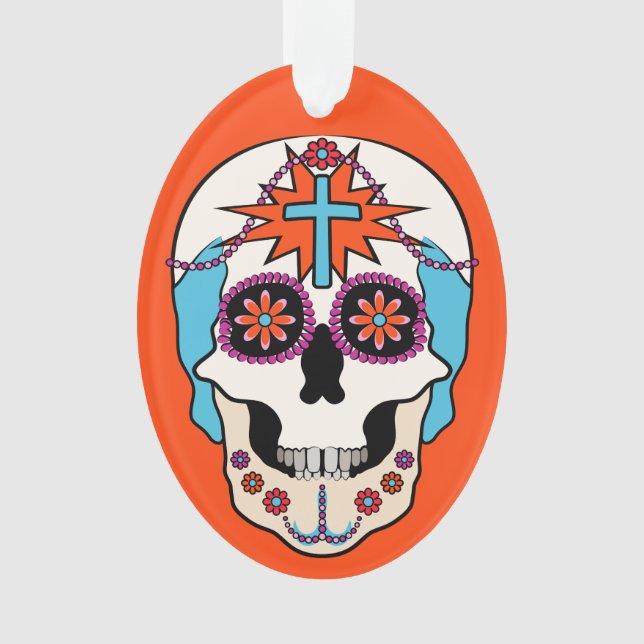 Sugar Skulls Graphic Ornament (Front)
