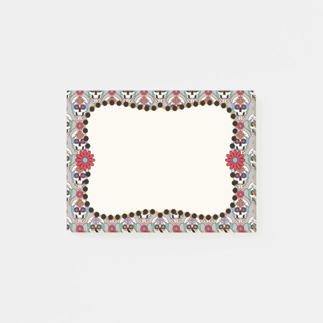Sugar Skulls Graphic Post-it Notes (Front)