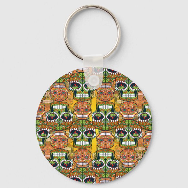 Sugar Skulls Key Ring (Front)