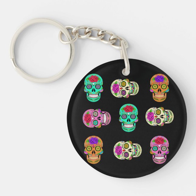 Sugar Skulls  Key Ring (Front)
