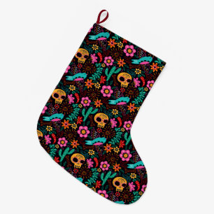 Sugar Skulls Large Christmas Stocking