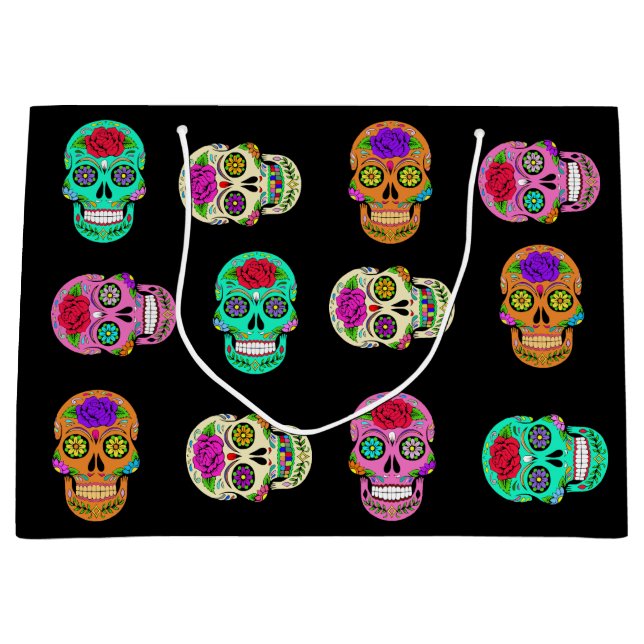Sugar Skulls  Large Gift Bag (Front)