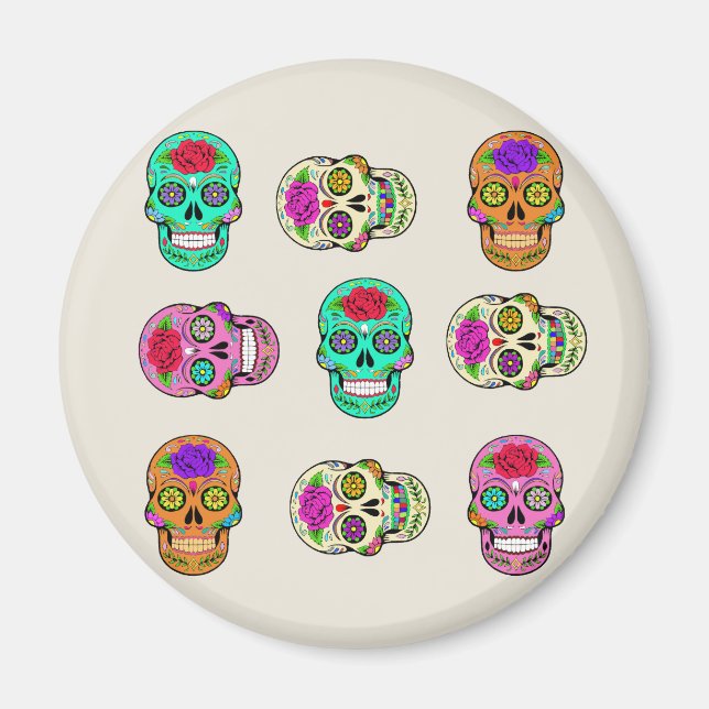 Sugar Skulls Magnet (Front)