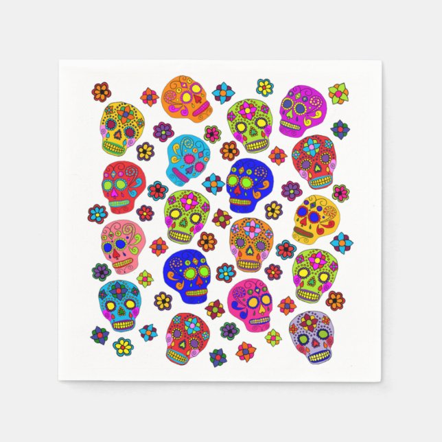 Sugar Skulls Napkin (Front)