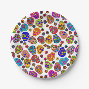 Sugar Skulls Paper Plate