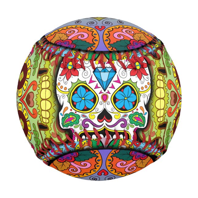 Sugar Skulls Pattern Baseball (Front)