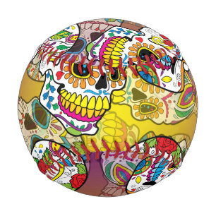 Sugar Skulls Pattern Baseball