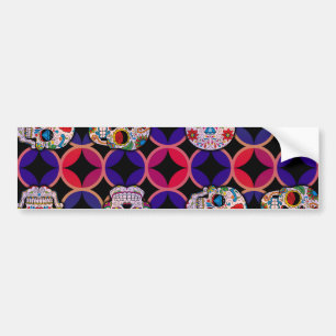 Sugar Skulls Pattern Bumper Sticker