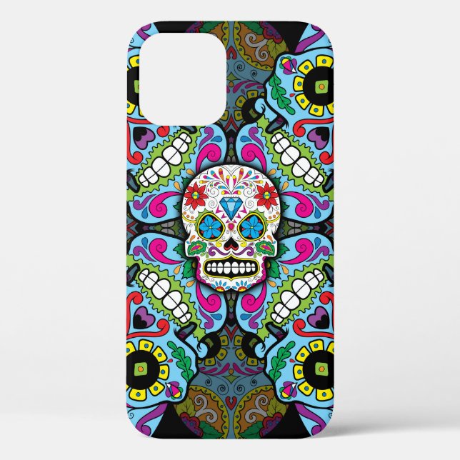 Sugar Skulls Pattern Case-Mate iPhone Case (Back)