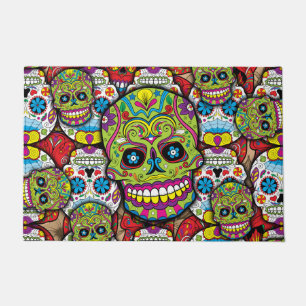 Sugar Skulls Pattern Doormat