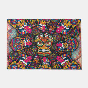 Sugar Skulls Pattern Doormat